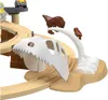 LUPILU® Holz Eisenbahn Set XL Dinoland Buchenholz Spielzeug Produktbild-Vorschau 5
