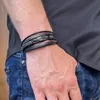 MARTIN1985 Hochwertiges Echtleder Feder Armband Uni Damen Produktbild-Vorschau 3