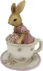 Clayre & Eef Figur Kaninchen 8x8x11 cm Braun Beige Produktbild-Vorschau 1