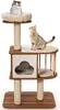 COSTWAY Arbre à chat en bois, arbre à chat tanière, arbre à Voir les images du produit 1