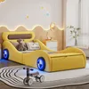 A child's bedroom with a yellow car-shaped bed. Produktbild-Vorschau