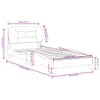 CLORIS Bettgestell mit Kopfteil Weiß 80x200 cm Kunstleder Produktbild-Vorschau 11