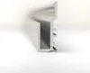 A close-up, side view of an aluminum profile on a white background. Produktbild-Vorschau