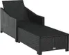 vidaXL Lehátko s krémovo bielym vankúšom Poly Rattan Black Náhľad obrázku produktu 5
