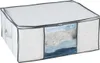 A storage box filled with folded clothes. Produktbild-Vorschau