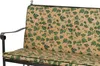 A close-up view of a bench cushion with a leaf pattern. Produktbild-Vorschau