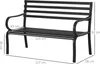 Outsunny Gartenbank Sitzbank Bank Metall Gartenmöbel Produktbild-Vorschau 3