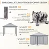 Outsunny Pavillon 3,3x3,3m, wasserabweisend Winterfest Produktbild-Vorschau 5