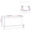 A size chart diagram showing the dimensions of a storage trunk. Produktbild-Vorschau