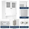 A collage of images showing details of a white cabinet, including its construction, materials, and hardware. Podgląd zdjęcia produktu