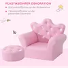 HOMCOM Kindersofa mit Ottomane Kindercouch in Kronenform Produktbild-Vorschau 5