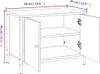vidaXL TV skříňka s dvířky Kouřový dub 60x35x45 cm Dřevěná Náhled obrázku produktu 8