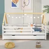 Flieks Kinderbett 90x200cm mit Lattenrost, Hausbett Produktbild-Vorschau 5