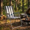 Campingstuhl blau/weiss - klappbar, robust & platzsparend Produktbild-Vorschau 2
