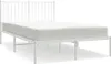 vidaXL Postel s čelem kovová bílá 120x190 cm Náhled obrázku produktu 1