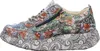 A side view of a single colorful sneaker with a floral pattern and a detailed sole. Produktbild-Vorschau