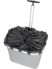 A shopping trolley with a black drawstring bag on a white background. Produktbild-Vorschau