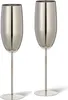 2 bicchieri da champagne in acciaio inox (250ml), bicchieri Anteprima dell’immagine prodotto 1