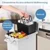 GOPLUS 32L Mülleimer 3 Fächer, 3 in 1 Tretmülleimer mit Produktbild-Vorschau 2