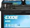 A close-up view of an Exide AGM car battery. Produktbild-Vorschau