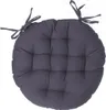Sitzauflage rund aus dunkelgrauer Baumwolle D 38 cm - Anteprima dell’immagine prodotto 1