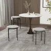 Zestaw 4 składanych stołków do jadalni HOMCOM Metalowy Podgląd zdjęcia produktu 2