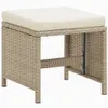 vidaXL 9-tlg. Garten-Essgruppe mit Kissen Poly Rattan Beige Produktbild-Vorschau 7