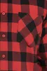A close-up view of a red and black checkered flannel shirt, showing buttons and a pocket. Produktbild-Vorschau