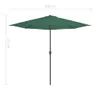 vidaXL Ombrellone da balcone con palo in alluminio verde Anteprima dell’immagine prodotto 14