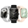 Three smartwatches with different colored bands and watch faces are displayed side-by-side against a white background. Náhled obrázku produktu