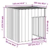 Niche pour chiens avec toit gris clair 110x103x109 cm Acier Voir les images du produit 5