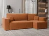 A modern living room with a large orange sectional sofa. Produktbild-Vorschau