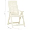 vidaXL Chaises de jardin réglables 2 pcs. Plastique blanc Voir les images du produit 7