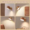 LED Holz-Wandlampe,360° drehbar, Produktbild-Vorschau 6