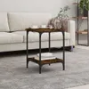 Couchtisch Räuchereiche 40x40x55 cm Holzwerkstoff Produktbild-Vorschau 2