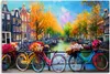 Toile Amsterdam Vélos Paysage urbain 90x60 Feeby Image Voir les images du produit 3
