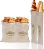 balenie 4 ľanových vrecúšok na chlieb 2 veľkosti Eco Vrecká Náhľad obrázku produktu 1