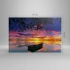 Bild auf Leinwand - Leinwandbild - Boot Sonnenuntergang See Produktbild-Vorschau 3