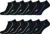 Schwarze Sneaker Uni  mit stylischen, blauen Streifen in Produktbild-Vorschau 1