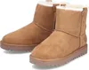 A pair of brown, fur-lined boots. Voir les images du produit