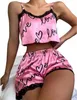 Satinpyjama - Damen - mit Spitze - Zweiteiliger Pyjama - Produktbild-Vorschau 4