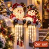 2er-Set Weihnachts-Solar-Klemmleuchten, Weihnachtsmann & Produktbild-Vorschau 1