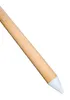 A close-up shot of the pointed end of a wooden pole with a white tip, isolated on a white background. Produktbild-Vorschau