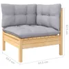 8-tlg. Garten-Lounge-Set mit Grauen Kissen Kiefer Produktbild-Vorschau 8