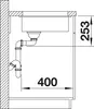 A technical drawing showing the dimensions and plumbing of a sink. Anteprima dell’immagine prodotto