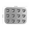 CANDeal 12 Cavity Non-Stick Kuchen Backform, Love Bear Produktbild-Vorschau 2