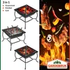 GARDEBRUK® Brasero Extérieur carré 45x45 cm en acier pour Voir les images du produit 5
