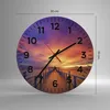 Wanduhr - Rund - Glasuhr - Himmel die Farben Pier - 30x30cm Produktbild-Vorschau 3