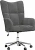 A single, dark gray velvet office chair with a chrome base and five wheels is shown against a white background. Podgląd zdjęcia produktu