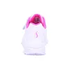 The back view of a white and pink child's sneaker. Voir les images du produit